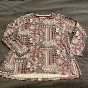 Westbound patterned blouse, quarter sleeves.